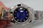 Rolex Masterpiece Datejust Watch: SS Blue Face Copy Rolex Watch Ladies Gift